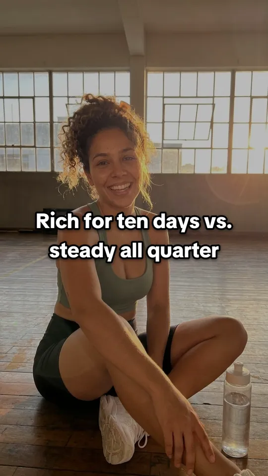 Slide 1: Rich for ten days vs. steady all quarter