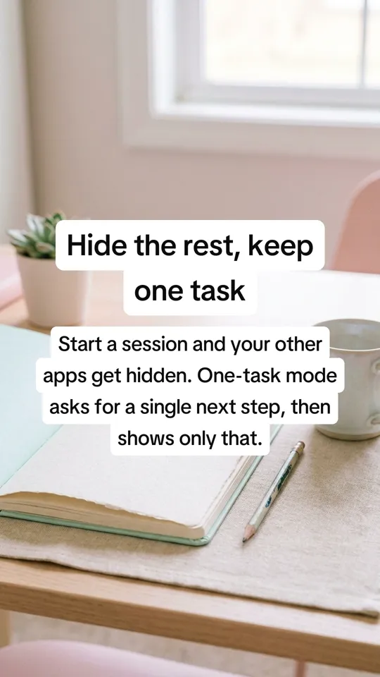 Slide 4: Hide the rest, keep one task