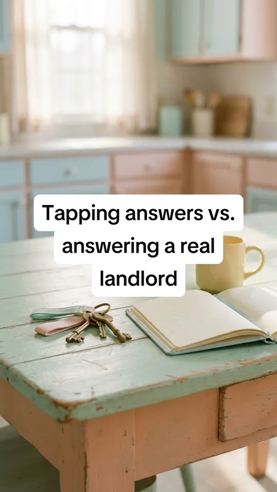 Slide 1: Tapping answers vs. answering a real landlord